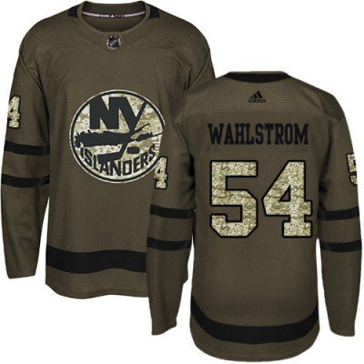 Adidas New York Islanders #54 Oliver Wahlstrom Green Salute to Service Stitched NHL Jersey